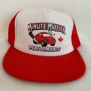 Vintage 1980s Red and White Trucker Hat-Never Worn